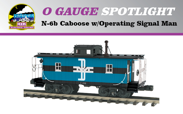 MTH Electric Trains O Christmas N-6b Caboose w/Operating Signal Man