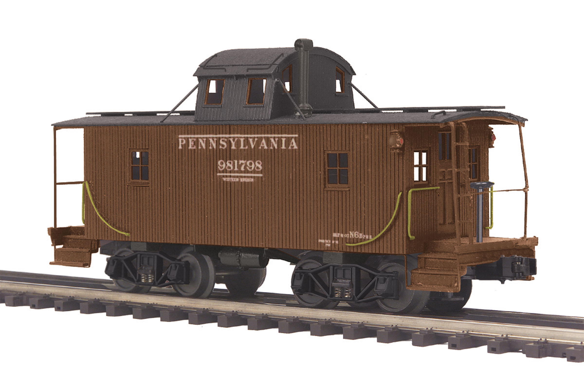 ✅MTH PREMIER PENN CENTRAL LIGHTED N-8 CABOOSE NEW FOR O SCALE DIESEL ENGINE YORK 