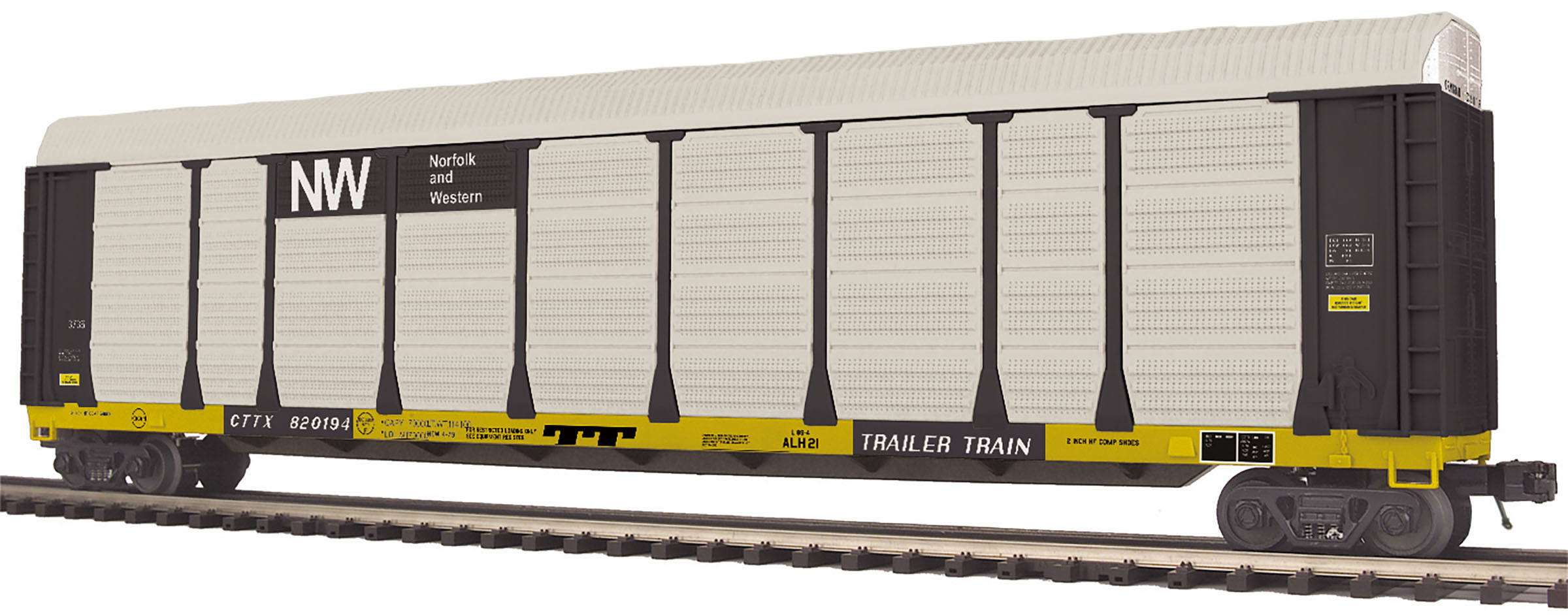 MTH Premier Norfolk & Western Corrugated Auto Carrier O Scale 20-95340 for sale online