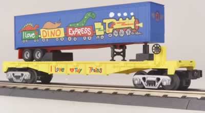 MTH 30-7675 I Love Toy Trains Flatcar W/trailer Dino Express 2003 C8 for sale online 