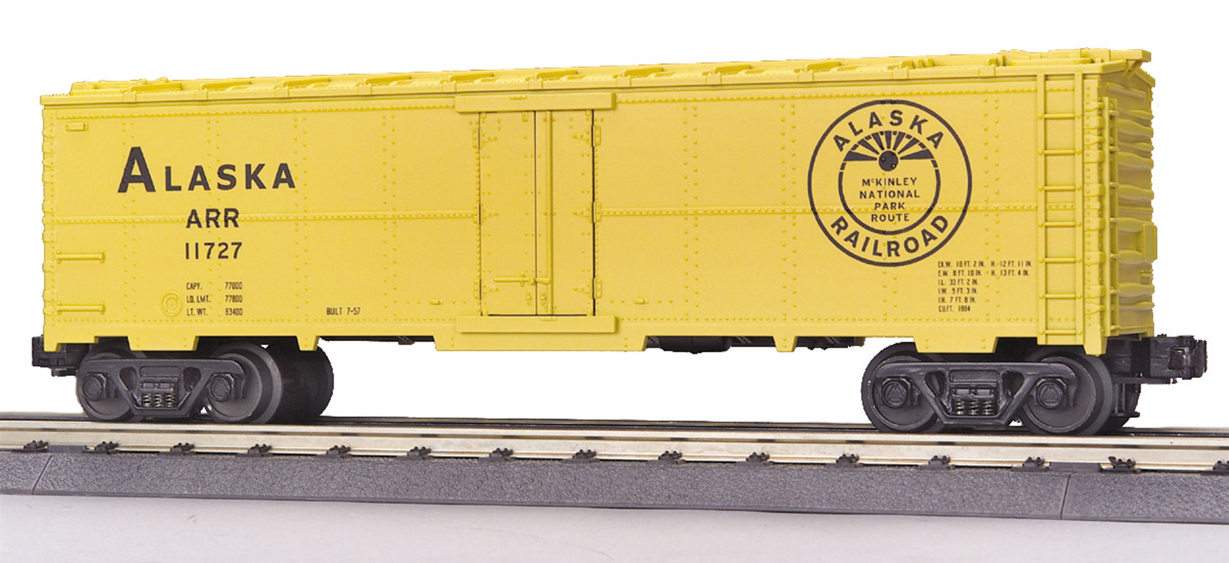 No Box Alaska Railroad MTH RailKing 30-7825 O Gauge Modern Reefer Car