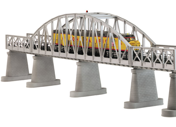 MTH 40-1107 O 2-Track Silver Steel Arch Bridge 