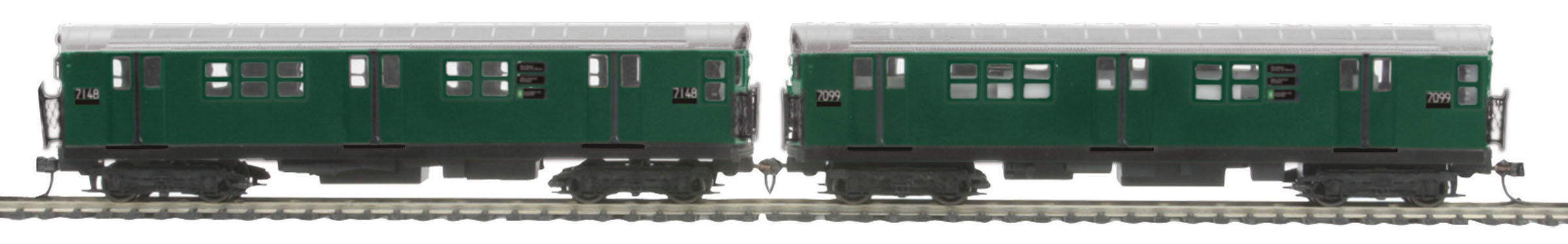 HO Scale MTH HO R-21 2-Car Subway Add-On Non Powered Set Metropolitan Trans...