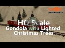 HO Christmas Gondolas With Christmas Trees Ship